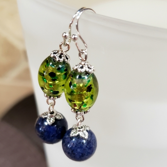 Be My Huckleberry Sodalite Hand Crafted Earrings - Picture 6 of 6